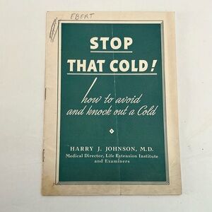 Vintage Stop That Cold! Copyright 1945